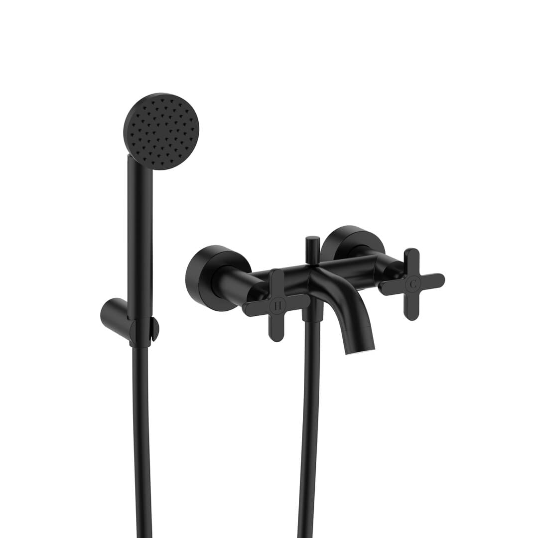 Fantini Icona Classic – Μπαταρία Μπανιέρας Τοίχου – Matt Black (5313R015)