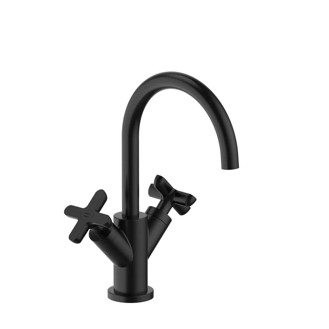 Fantini Icona Classic – Μπαταρία Νιπτήρα – Matt Black (5313R056F)