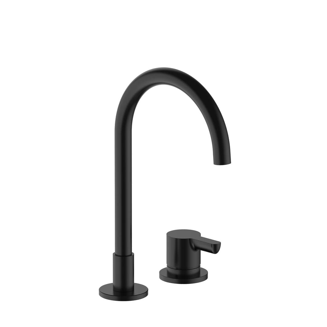 Fantini Icona Classic – Μπαταρία Νιπτήρα – Matt Black (5313R504W)
