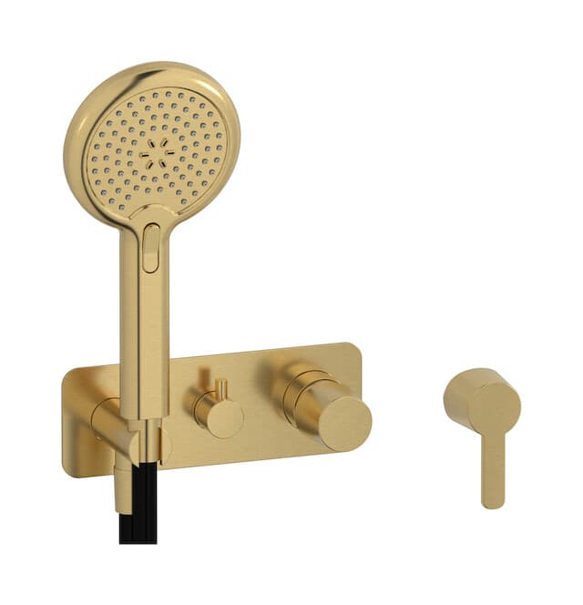 IB Rubinetterie Taaac – Μπαταρία Νιπτήρα Τοίχου – Brushed Gold (AA314OS)