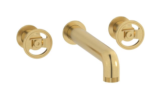 IB Rubinetterie Bold – Μπαταρία Νιπτήρα Τοίχου – Brushed Gold (B1306OS)