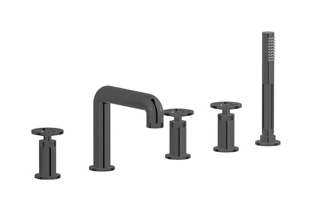 IB Rubinetterie Bold – Μπαταρία Μπανιέρας Πάγκου – Black Chrome (B1396CF)