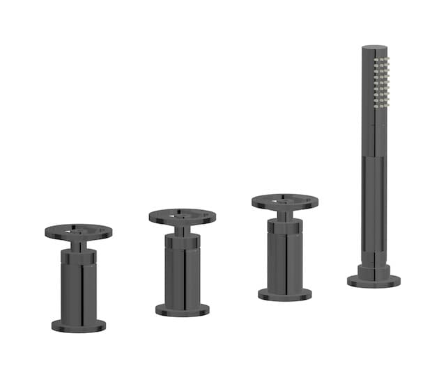 IB Rubinetterie Bold – Μπαταρία Μπανιέρας – Black Chrome (B1397CF)