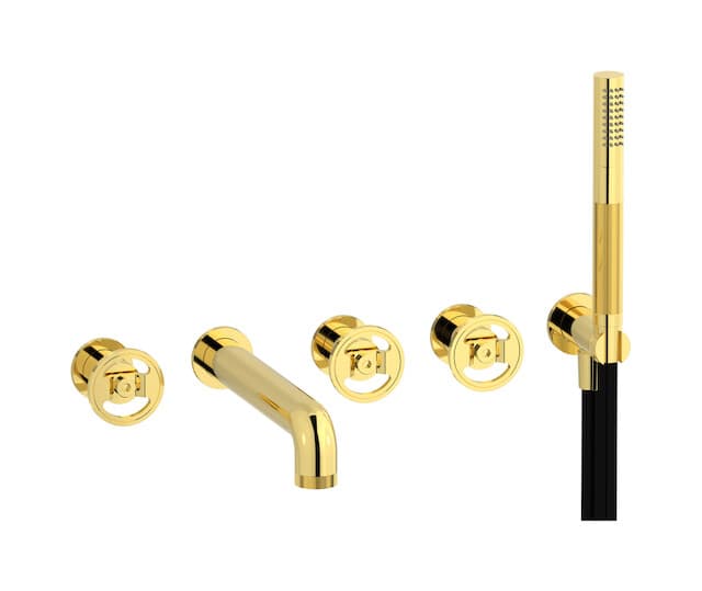 IB Rubinetterie Bold – Μπαταρία Μπανιέρας Τοίχου – Gold (B1398OO)