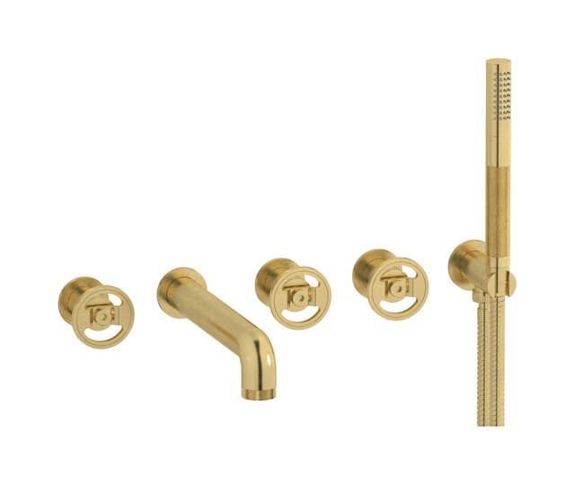 IB Rubinetterie Bold – Μπαταρία Μπανιέρας Τοίχου – Natural Brass (B1398ON)