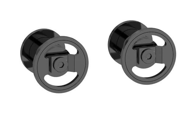 IB Rubinetterie Bold – Μπαταρία Νιπτήρα Τοίχου – Black Chrome (B1400CF)