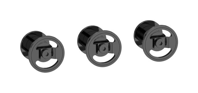 IB Rubinetterie Bold – Μπαταρία Νιπτήρα Τοίχου – Black Chrome (B1410CF)