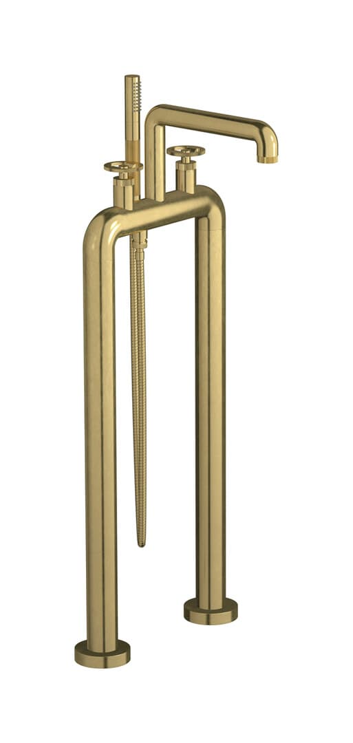 IB Rubinetterie Bold – Μπαταρία Μπανιέρας Δαπέδου – Natural Brass (B1700ON)