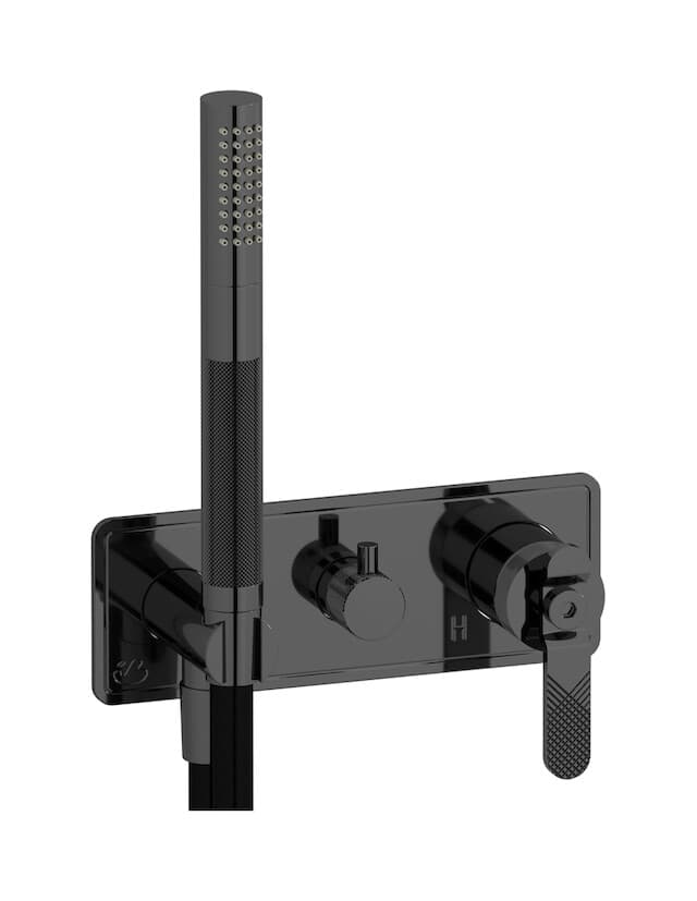 IB Rubinetterie Bold – Εξωτερικά Μέρη Εντοιχισμού Ντους – Black Chrome (B2314CF)