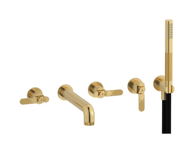 IB Rubinetterie Bold – Μπαταρία Μπανιέρας Τοίχου – Brushed Gold (B2398OS)