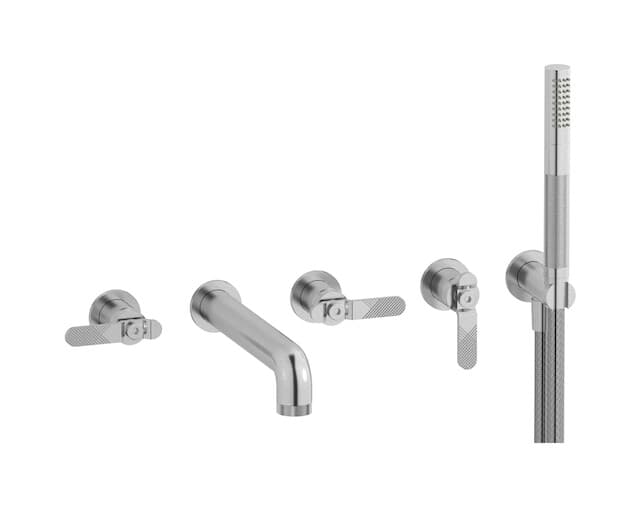 IB Rubinetterie Bold – Μπαταρία Μπανιέρας Τοίχου – Brushed Nickel (B2398SS)