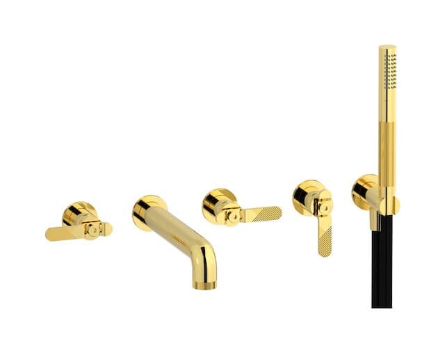 IB Rubinetterie Bold – Μπαταρία Μπανιέρας Τοίχου – Gold (B2398OO)