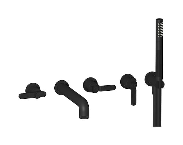 IB Rubinetterie Bold – Μπαταρία Μπανιέρας Τοίχου – Matt Black (B2398NP)