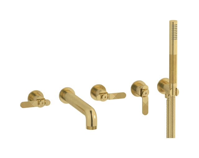 IB Rubinetterie Bold – Μπαταρία Μπανιέρας Τοίχου – Natural Brass (B2398ON)