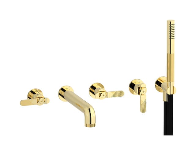 IB Rubinetterie Bold – Μπαταρία Μπανιέρας Τοίχου – Pale Gold (B2398II)