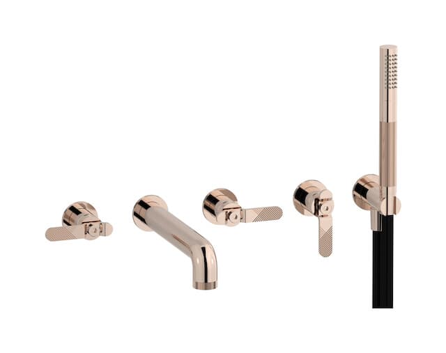 IB Rubinetterie Bold – Μπαταρία Μπανιέρας Τοίχου – Rose Gold (B2398RS)