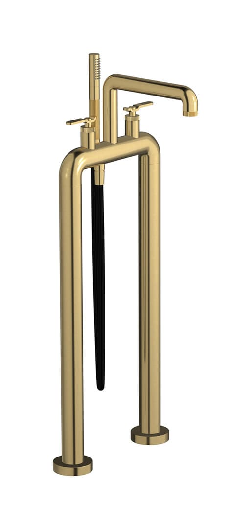 IB Rubinetterie Bold – Μπαταρία Λουτρού Δαπέδου – Brushed Gold (B2700OS)