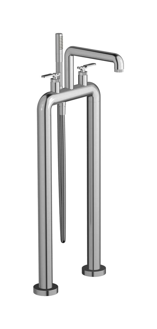 IB Rubinetterie Bold – Μπαταρία Λουτρού Δαπέδου – Brushed Nickel (B2700SS)