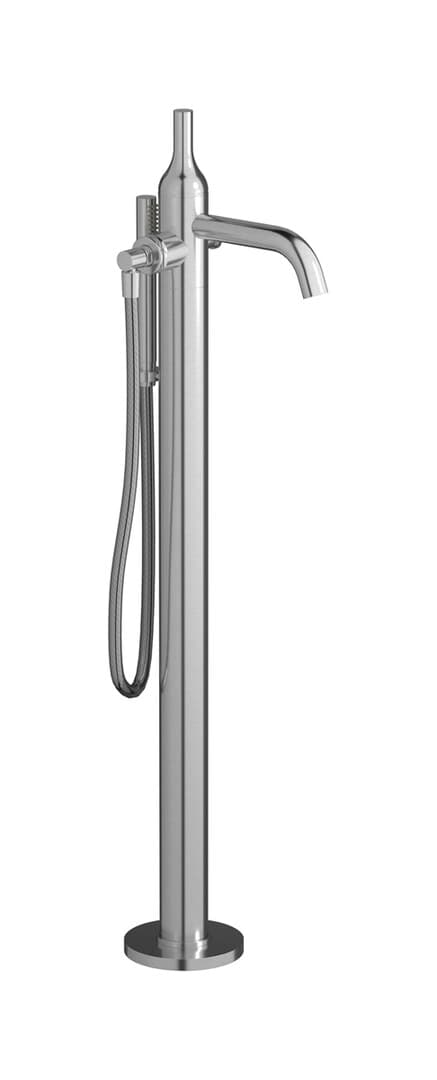IB Rubinetterie Batlò – Μπαταρία Μπανιέρας Δαπέδου – Brushed Nickel (BI399SS)