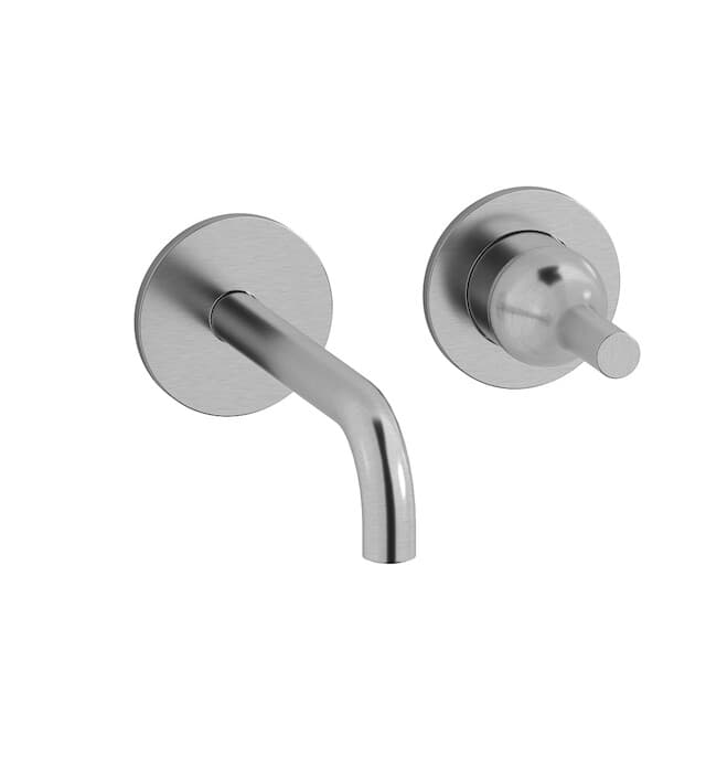 IB Rubinetterie Batlò – Μπαταρία Νιπτήρα Τοίχου – Brushed Nickel (BI406SS)