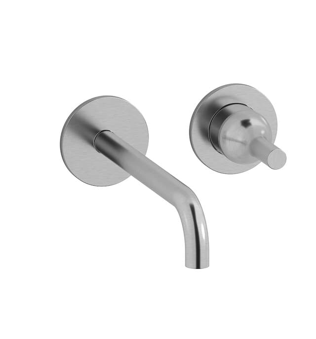 IB Rubinetterie Batlò – Μπαταρία Νιπτήρα Τοίχου – Brushed Nickel (BI407SS)
