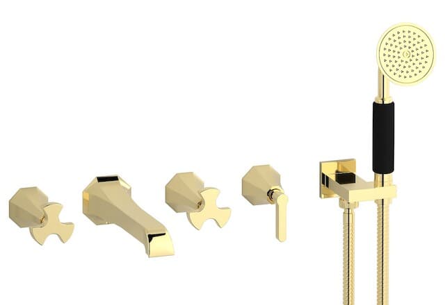 IB Rubinetterie Belmondo – Μπαταρία Μπανιέρας Τοίχου – Pale Gold (BT398II)