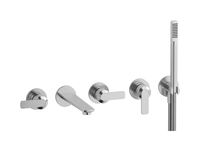 IB Rubinetterie C-67 – Μπαταρία Μπανιέρας Τοίχου – Brushed Nickel (C6398SS)