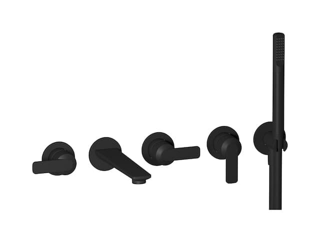 IB Rubinetterie C-67 – Μπαταρία Μπανιέρας Τοίχου – Matt Black (C6398NP)