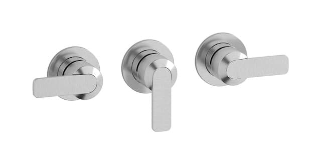 IB Rubinetterie C-67 – Μπαταρία Νιπτήρα Τοίχου – Brushed Nickel (C6410SS)