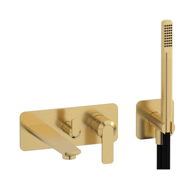 IB Rubinetterie C-67 – Μπαταρία Μπανιέρας Τοίχου – Brushed Gold (C6498OS)