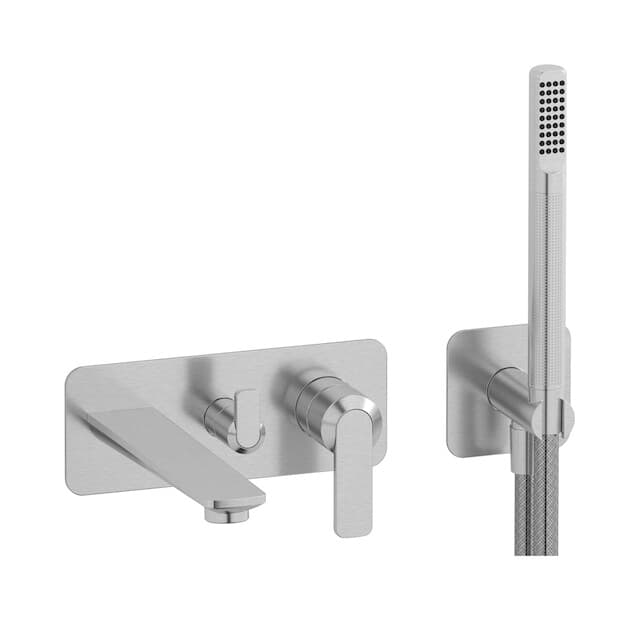 IB Rubinetterie C-67 – Μπαταρία Μπανιέρας Τοίχου – Brushed Nickel (C6498SS)