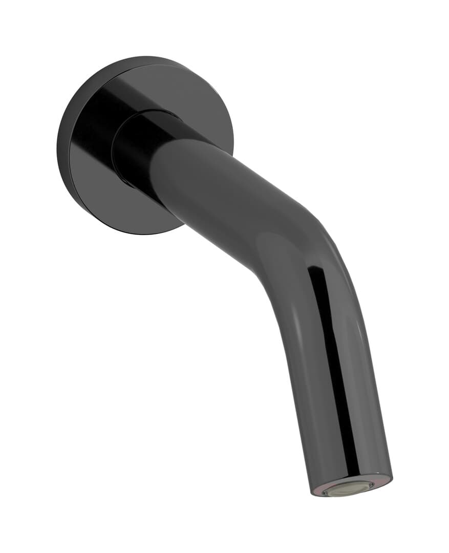 IB Rubinetterie Powa 2.0 – Μπαταρία Νιπτήρα Τοίχου – Black Chrome (EL008CF)