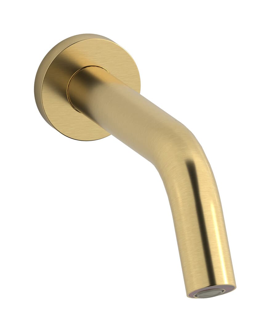IB Rubinetterie Powa 2.0 – Μπαταρία Νιπτήρα Τοίχου – Brushed Gold (EL008OS)