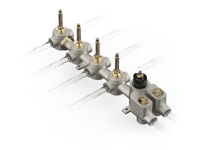IB Rubinetterie Aqua 4 Ways – Θερμοστατικός Μίκτης Ντους – Platinum (EUA411CCNPL)