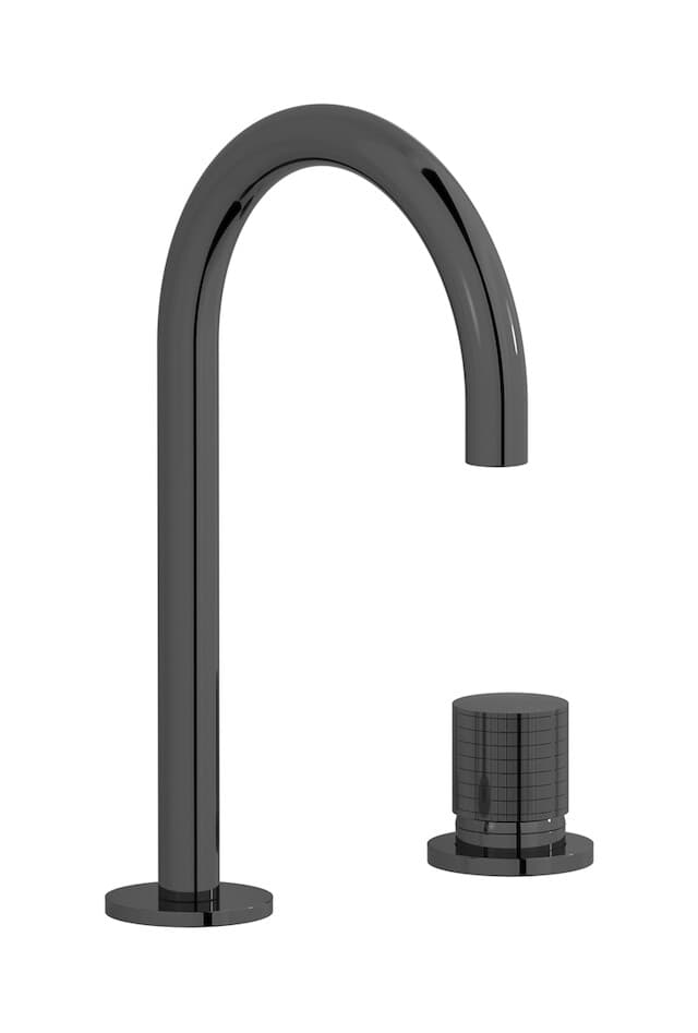 IB Rubinetterie Gatsby – Μπαταρία Νιπτήρα Τοίχου – Black Chrome (GA394CF)