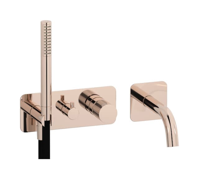 IB Rubinetterie Gatsby – Μπαταρία Μπανιέρας Τοίχου – Rose Gold (GA398RS)