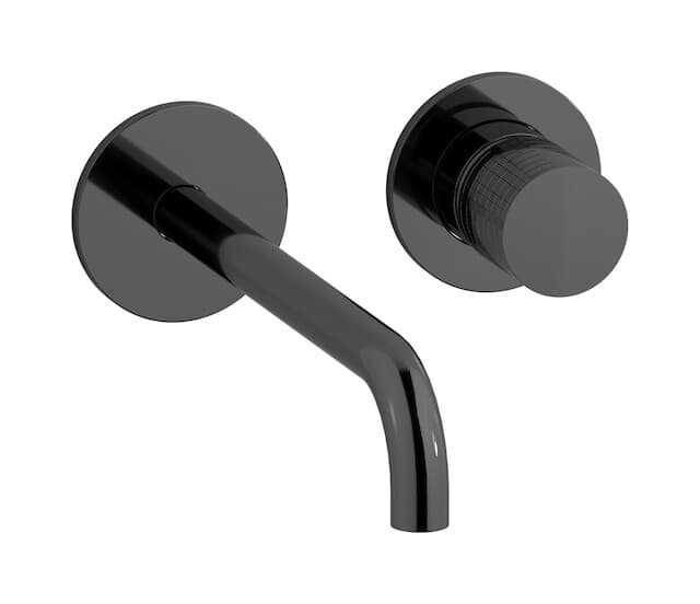 IB Rubinetterie Gatsby – Μπαταρία Νιπτήρα Τοίχου – Black Chrome (GA407CF)
