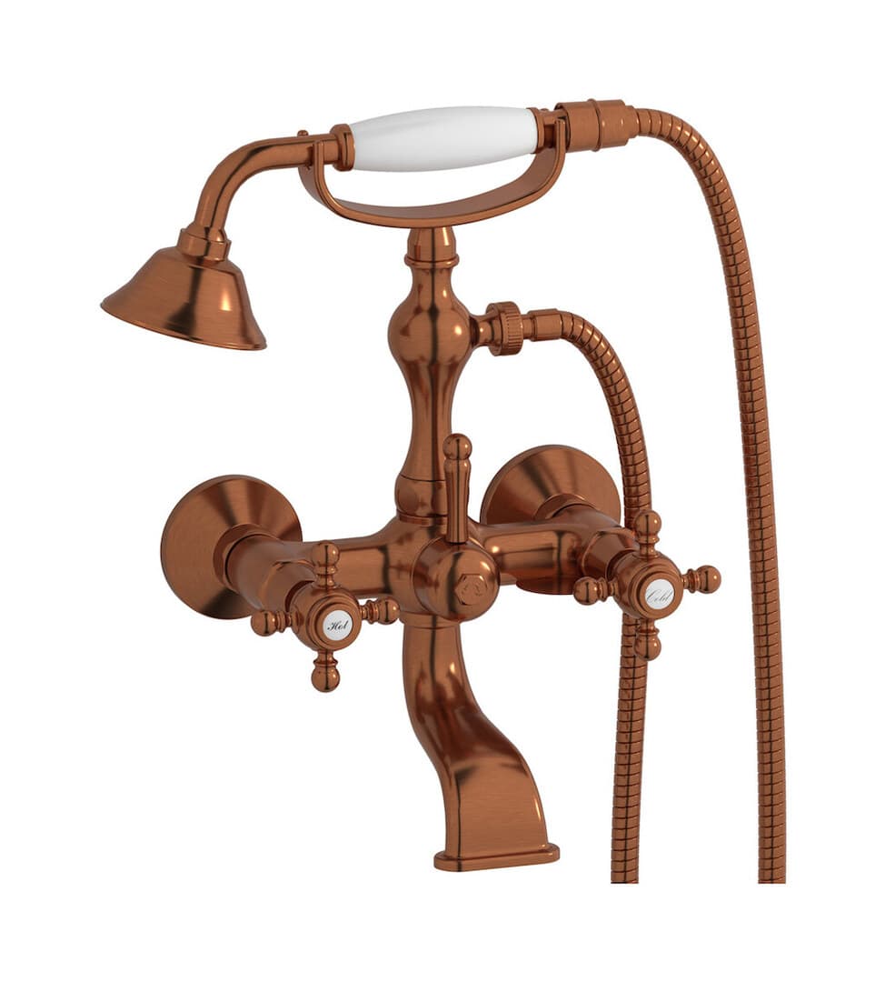 IB Rubinetterie Hermes – Μπαταρία Μπανιέρας Τοίχου – Antique Copper (HR250RR)