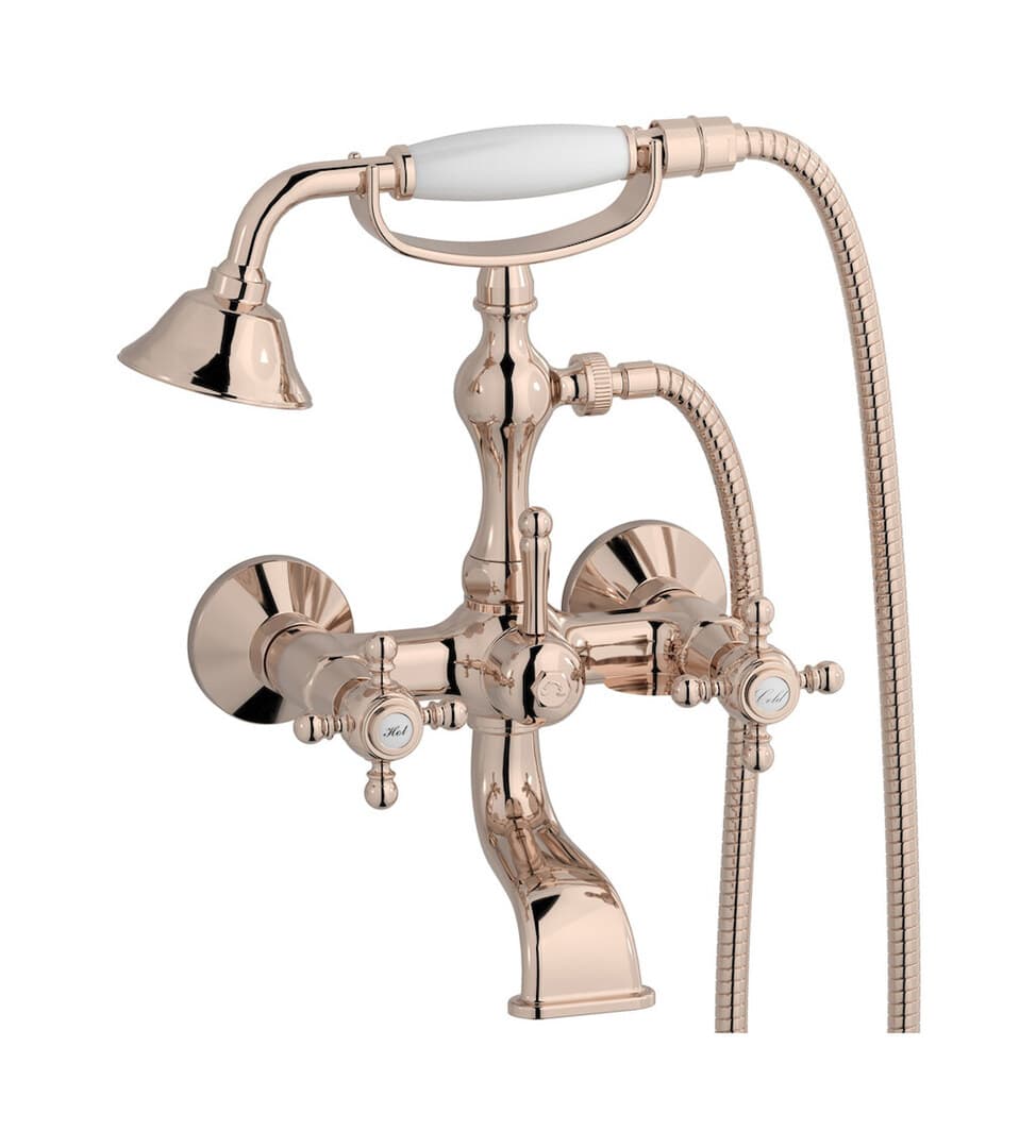 IB Rubinetterie Hermes – Μπαταρία Μπανιέρας Τοίχου – Rose Gold (HR250RS)