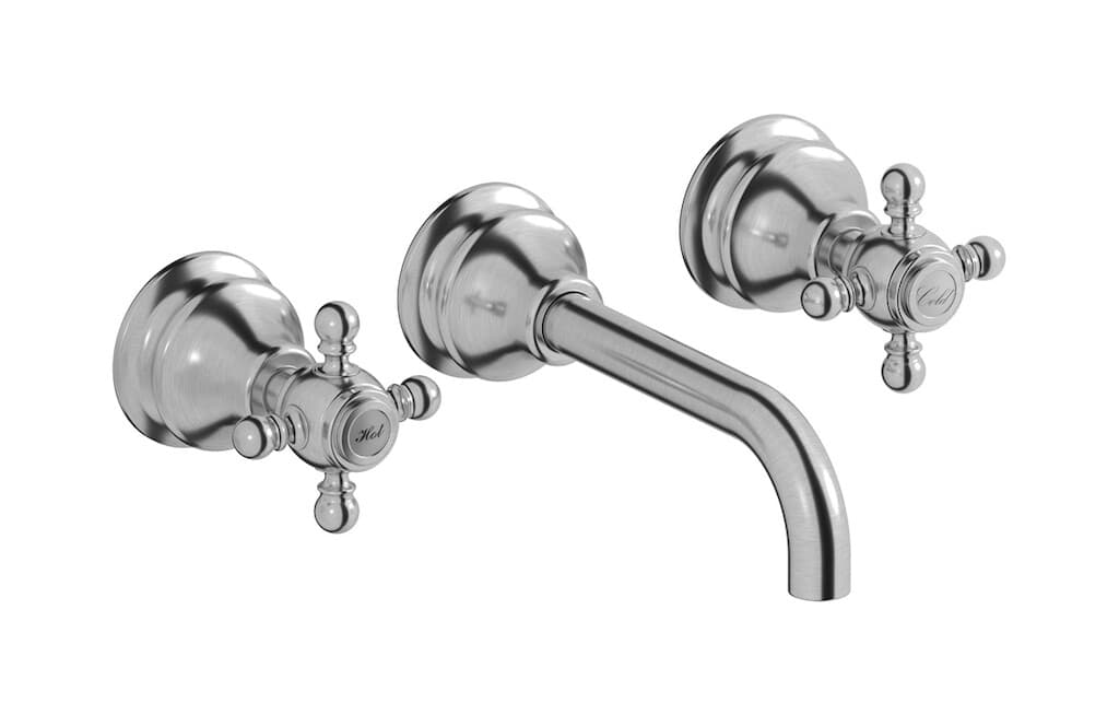 IB Rubinetterie Hermes – Μπαταρία Νιπτήρα Τοίχου – Brushed Nickel (HR306SS)