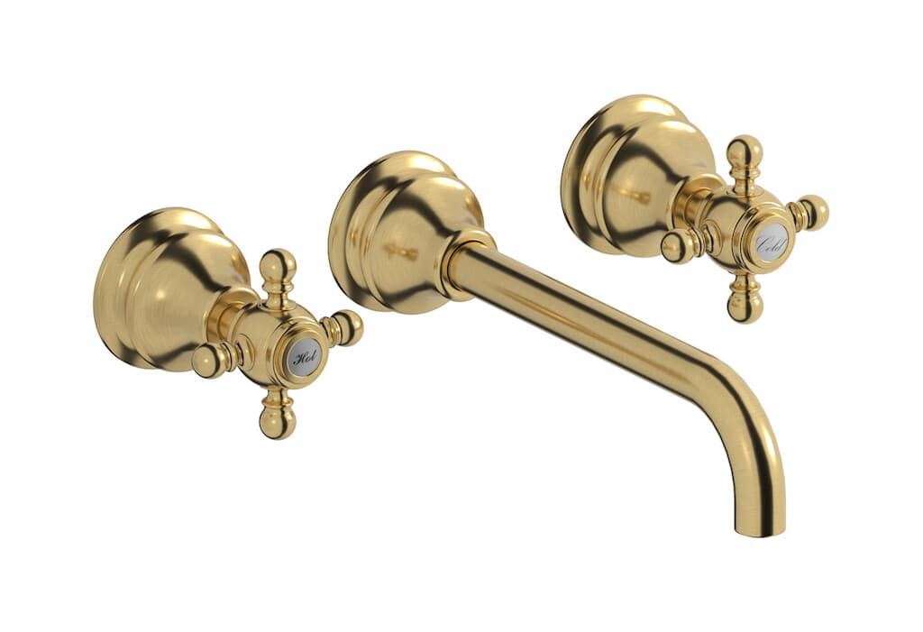 IB Rubinetterie Hermes – Μπαταρία Νιπτήρα Τοίχου – Brushed Gold (HR307OS)