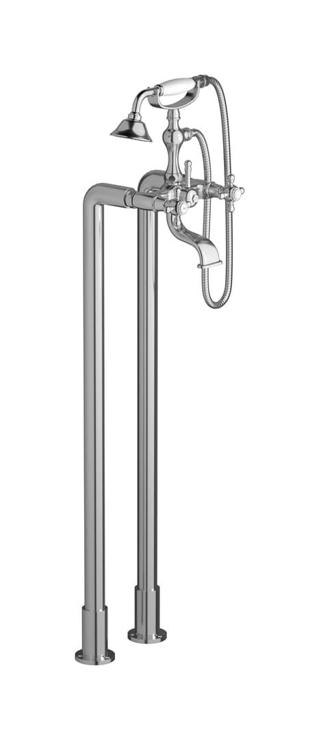 IB Rubinetterie Hermes – Μπαταρία Μπανιέρας Δαπέδου – Brushed Nickel (HR700SS)