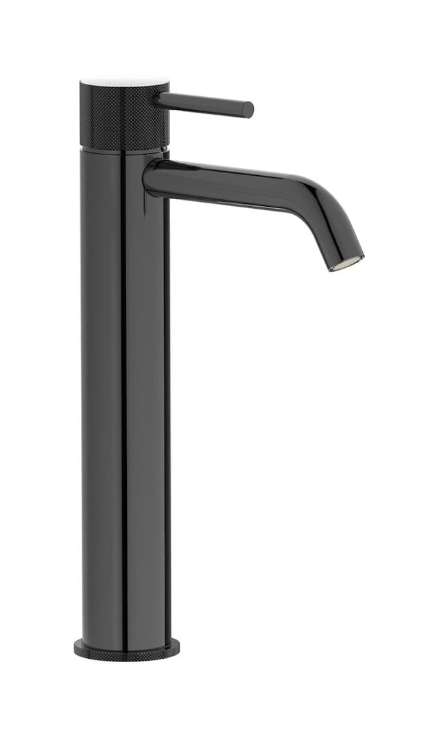 IB Rubinetterie Industria – Μπαταρία Νιπτήρα Ψηλή – Black Chrome (ID202CF)