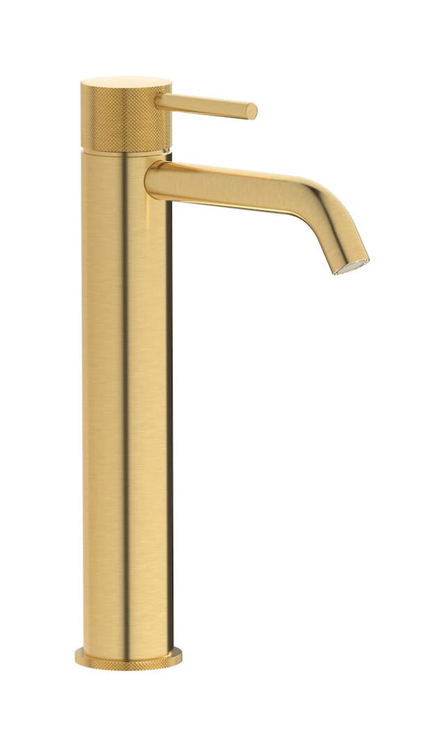 IB Rubinetterie Industria – Μπαταρία Νιπτήρα Ψηλή – Brushed Gold (ID202OS)