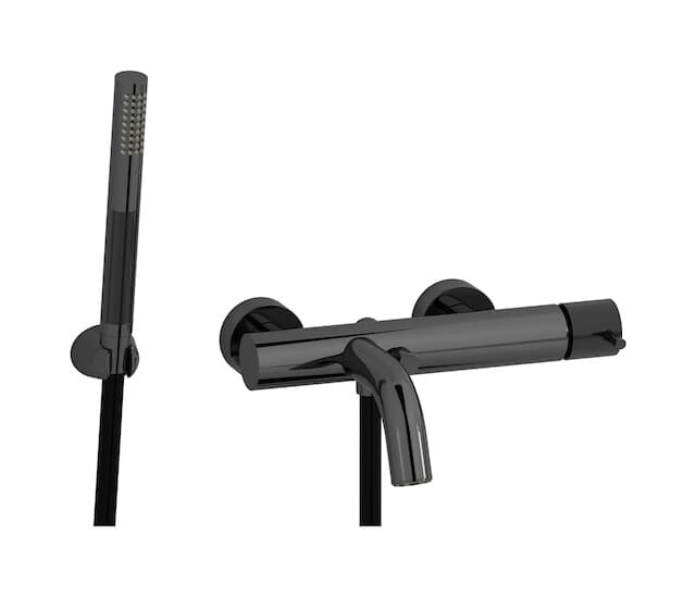 IB Rubinetterie Industria – Μπαταρία Μπανιέρας Τοίχου – Black Chrome (ID250CF)