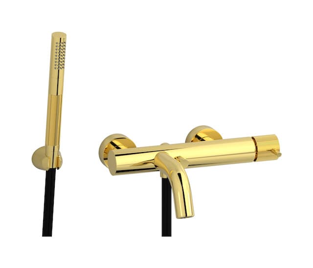 IB Rubinetterie Industria – Μπαταρία Μπανιέρας Τοίχου – Gold (ID250OO)
