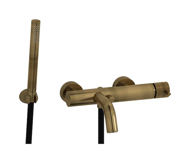 IB Rubinetterie Industria – Μπαταρία Μπανιέρας Τοίχου – Modern Bronze (ID250MB)