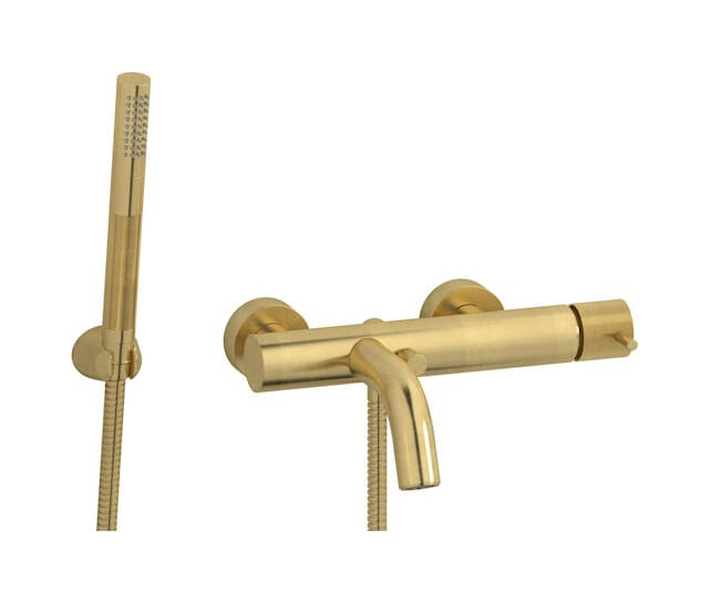 IB Rubinetterie Industria – Μπαταρία Μπανιέρας Τοίχου – Natural Brass (ID250ON)