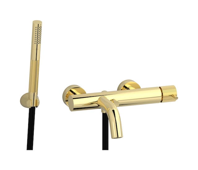 IB Rubinetterie Industria – Μπαταρία Μπανιέρας Τοίχου – Pale Gold (ID250II)