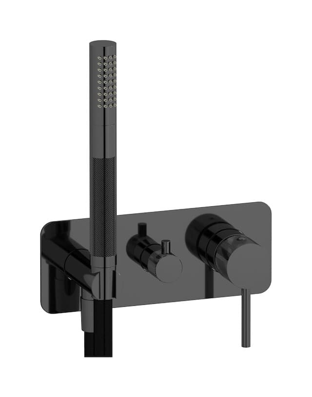 IB Rubinetterie Industria – Μπαταρία Νιπτήρα Τοίχου – Black Chrome (ID313CF)